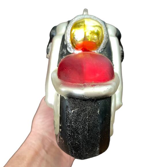 Dept 56 Harley Davidson Motorcycle Ornament Large Handblown Glass Collectible - Picture 5 of 16